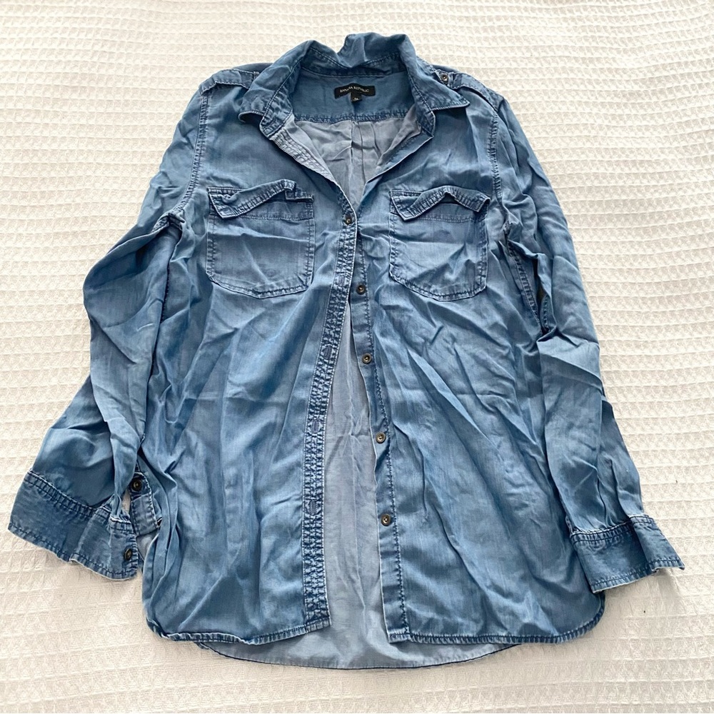 Banana Republic Light Blue Denim Button-Down Shirt